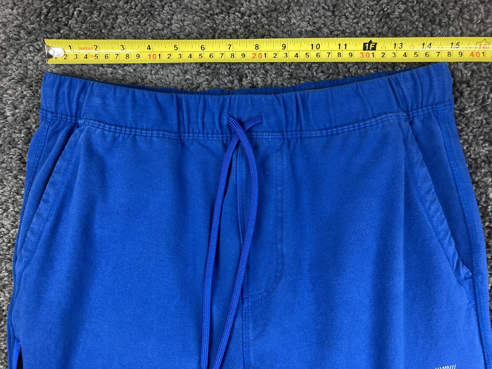 Mack Weldon Ace Sweatpants Mens Blue Jogger French Terry Zipper Pockets Sz M