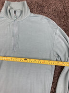 Three Dots Womens Nile Blue Quarter Zip Pullover Sweatshirt Super Soft Size XS