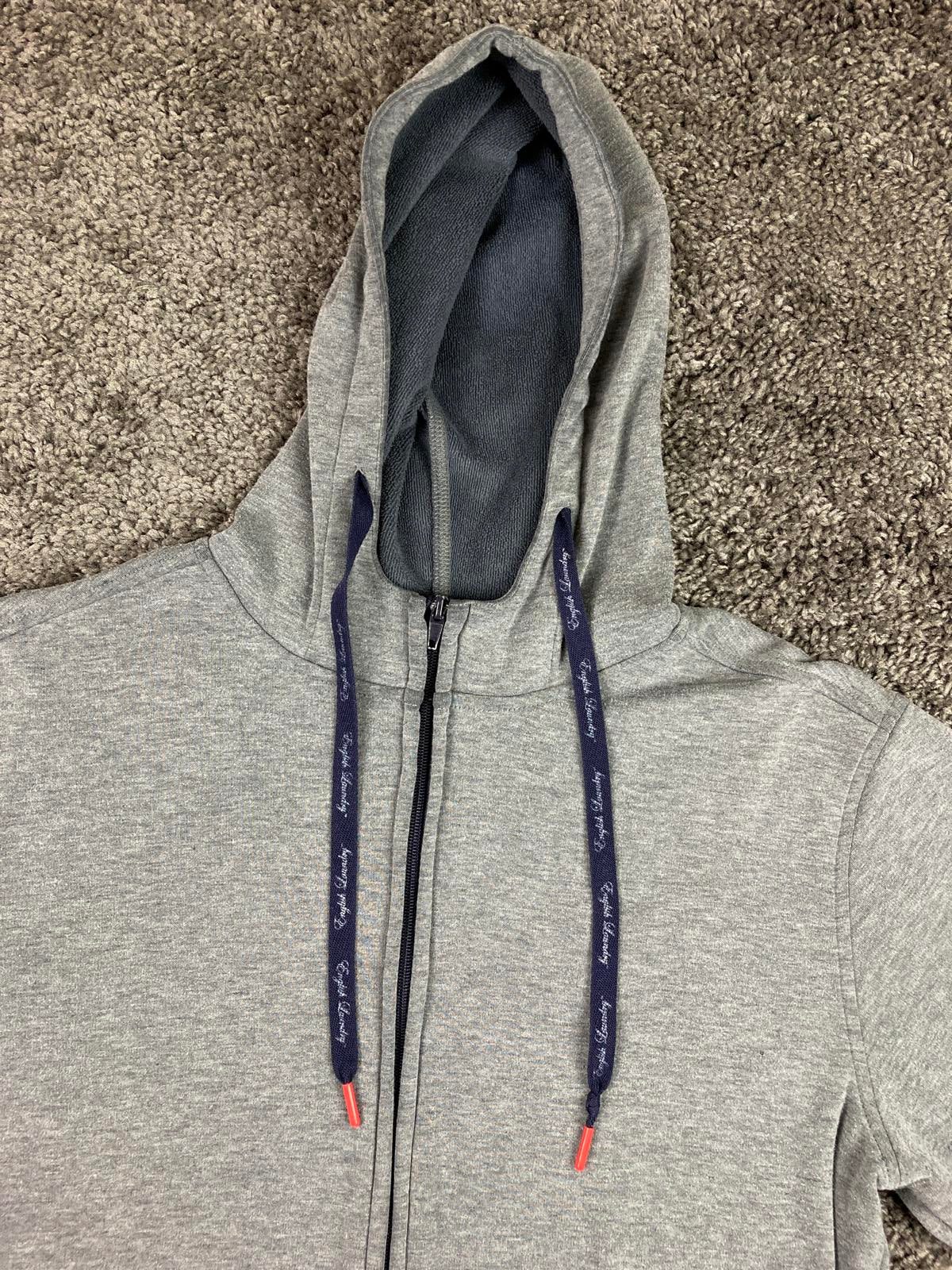 English Laundry Men’s Full Zip Hoodie Sweatshirt Large Gray