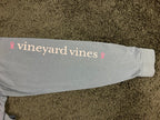 Vineyard Vines Mens XL Long Sleeve Pocket T Shirt Blue Pink Camo Flag 1V016521