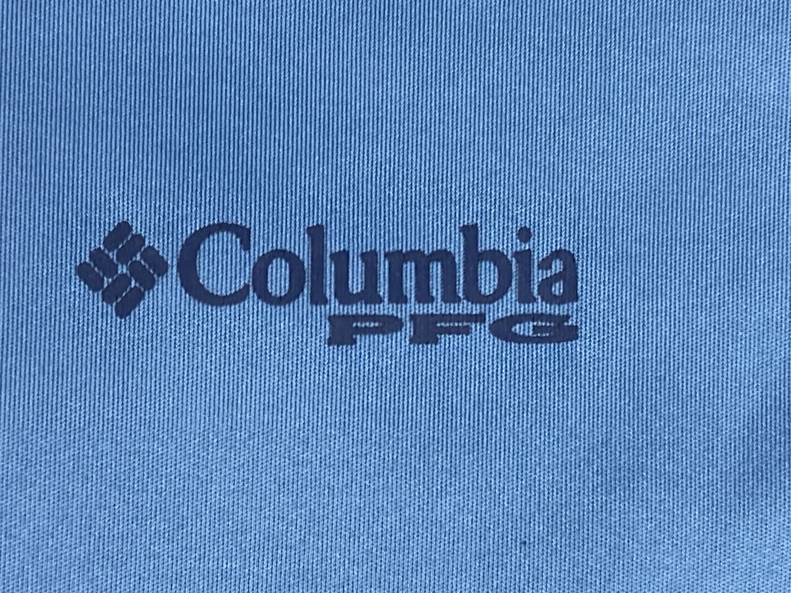 Columbia PFG Long Sleeve Fishing Shirt Men's Blue Omni Shade Sz XXL