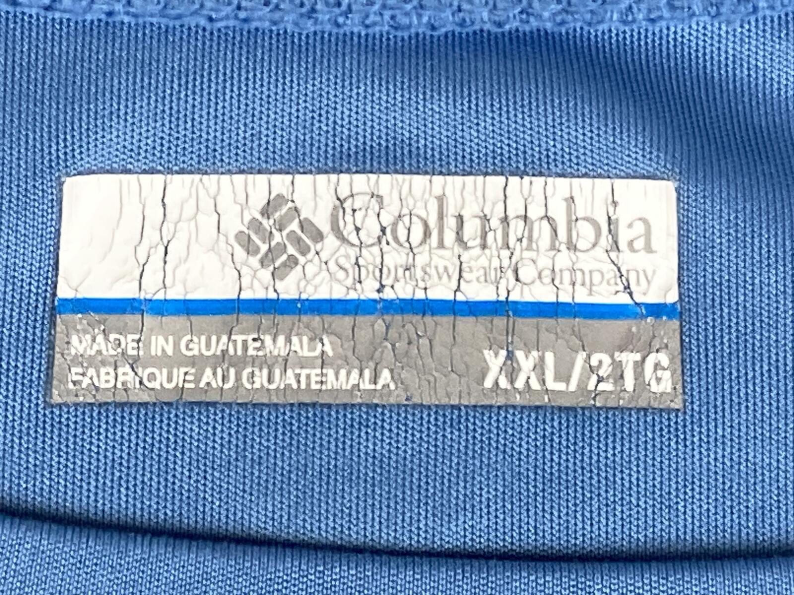 Columbia PFG Long Sleeve Fishing Shirt Men's Blue Omni Shade Sz XXL