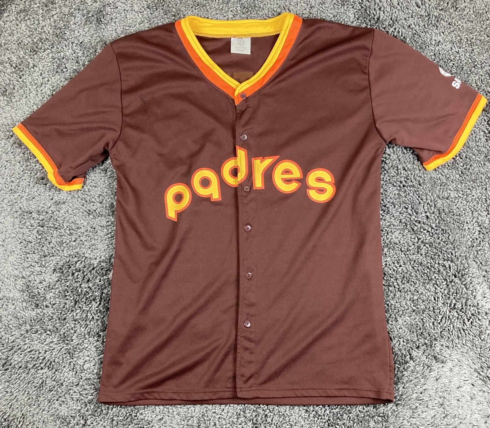San Diego Padres Graig Nettles #9 Jersey Brown Throwback Fox Sports MLB Sz XL