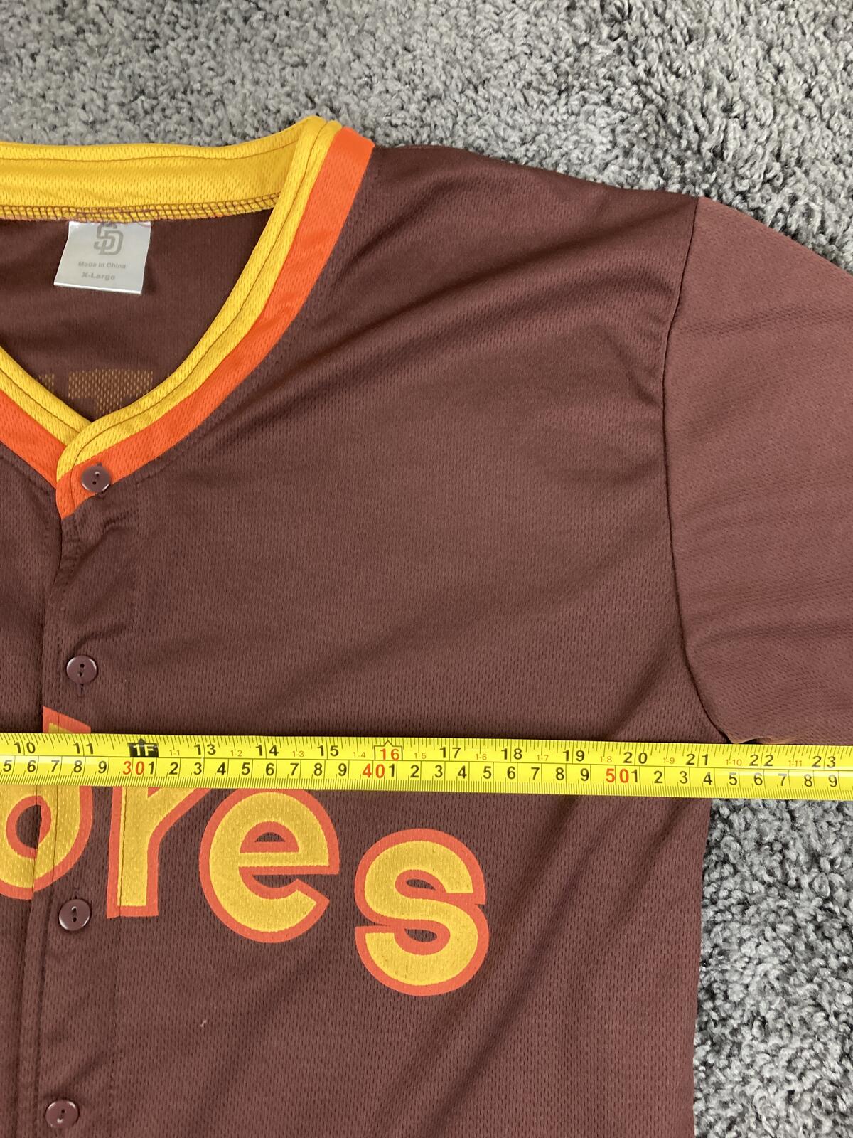 San Diego Padres Graig Nettles #9 Jersey Brown Throwback Fox Sports MLB Sz XL
