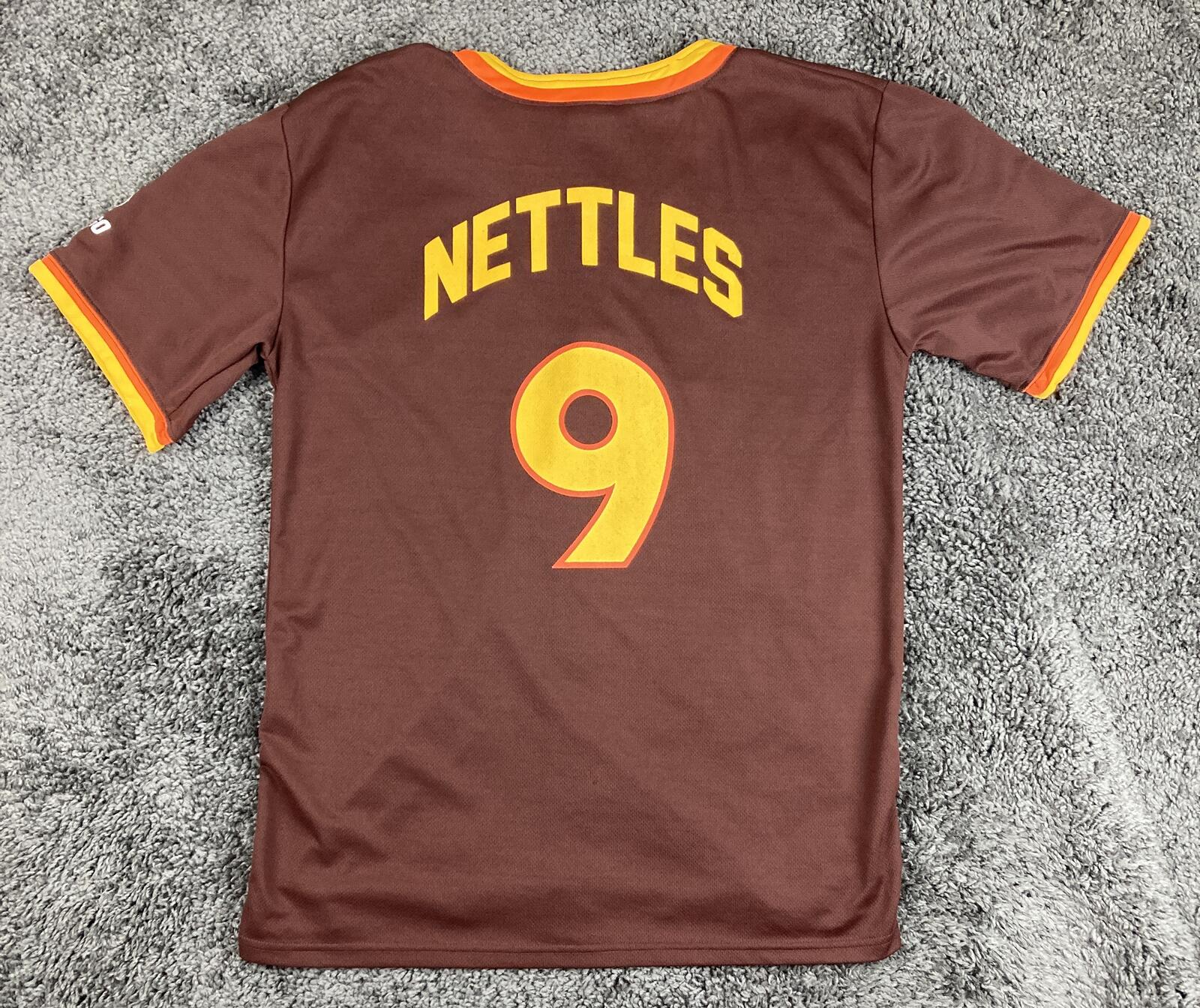 San Diego Padres Graig Nettles #9 Jersey Brown Throwback Fox Sports MLB Sz XL