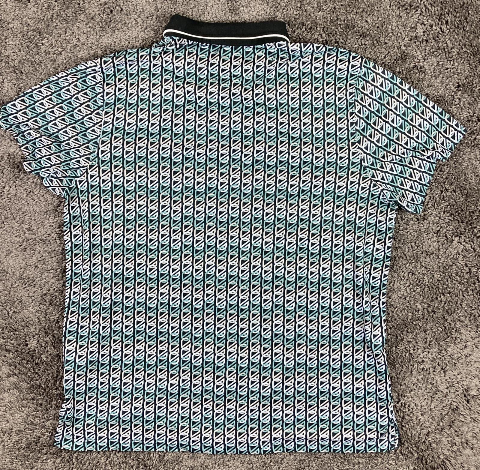Extracurricular Shirt Size 2X Polo Geometric Print Stretch Golf Performance