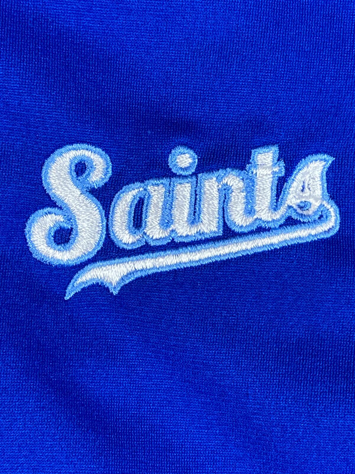 Augusta Track Jacket Saints Blue White Full Zip Athletic Sz Youth L
