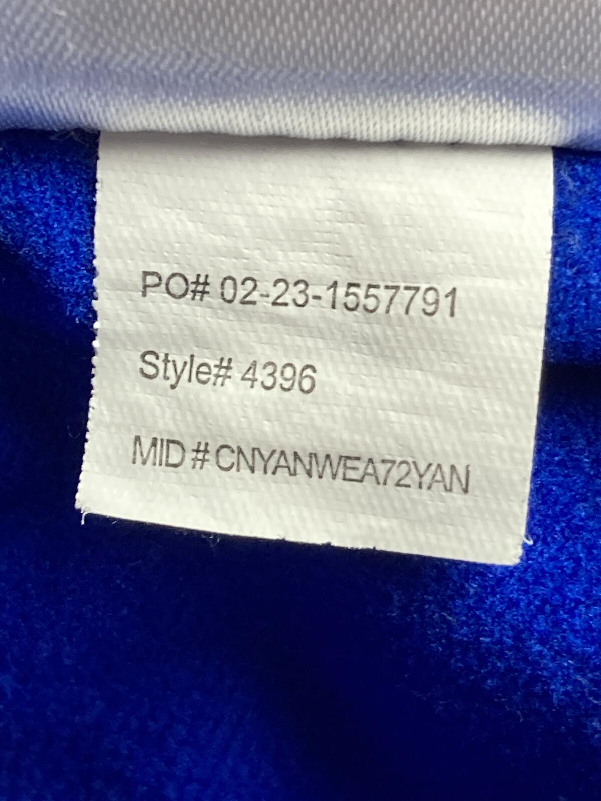 Augusta Track Jacket Saints Blue White Full Zip Athletic Sz Youth L