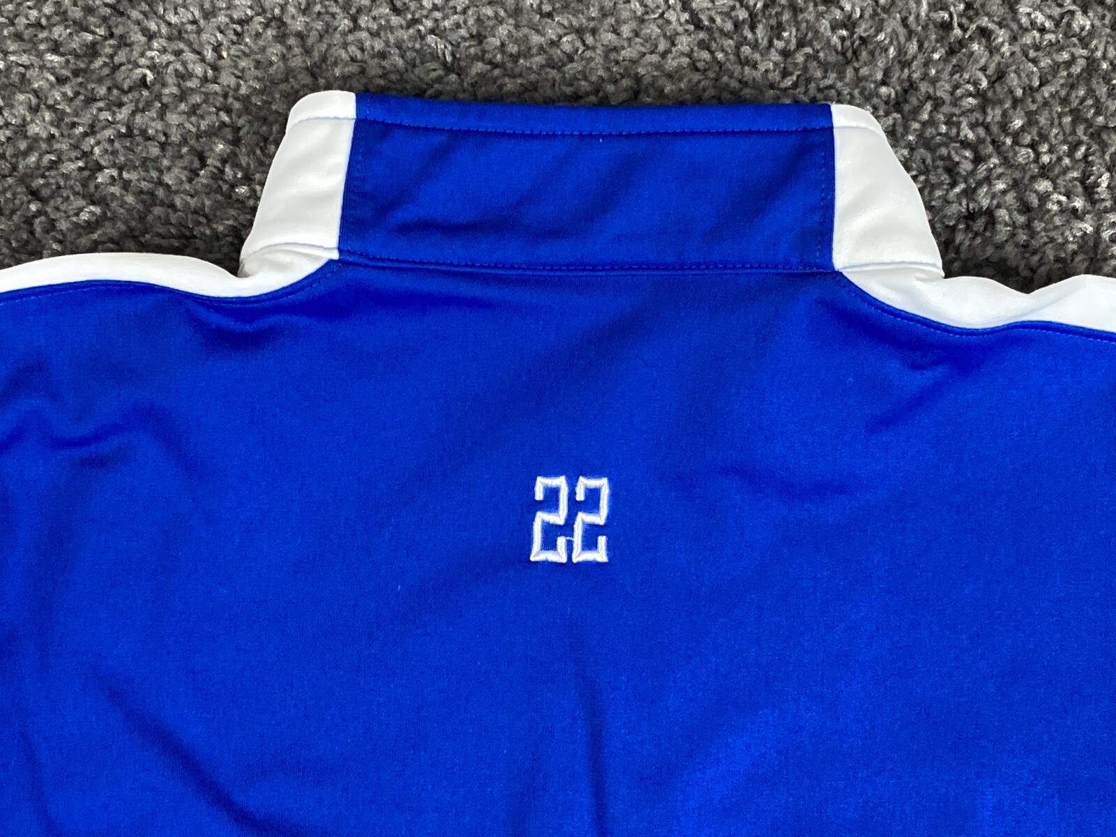 Augusta Track Jacket Saints Blue White Full Zip Athletic Sz Youth L