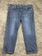 Westport Signature Fit Boyfriend Jeans Women’s 10P Blue Denim Petite Stretch 10P