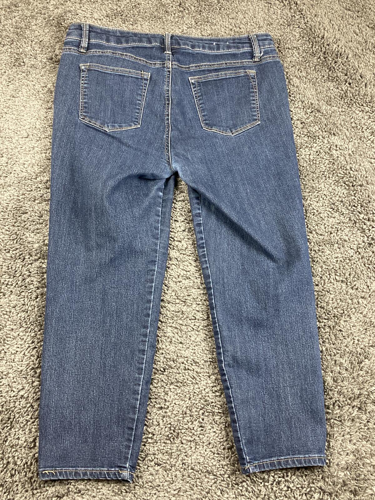 Westport Signature Fit Boyfriend Jeans Women’s 10P Blue Denim Petite Stretch 10P