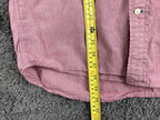 Tommy Hilfiger Shirt Mens Red Pink Graduate End-On-End Long Sleeve Button Sz M