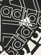 Adidas Unisex Youth Hoodie Pullover Large 14/16 Black White All Over Logo Print