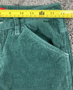 Dickies Womens Green Corduroy Carpenter Pants Size 0/24 Workwear Utility