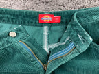 Dickies Womens Green Corduroy Carpenter Pants Size 0/24 Workwear Utility