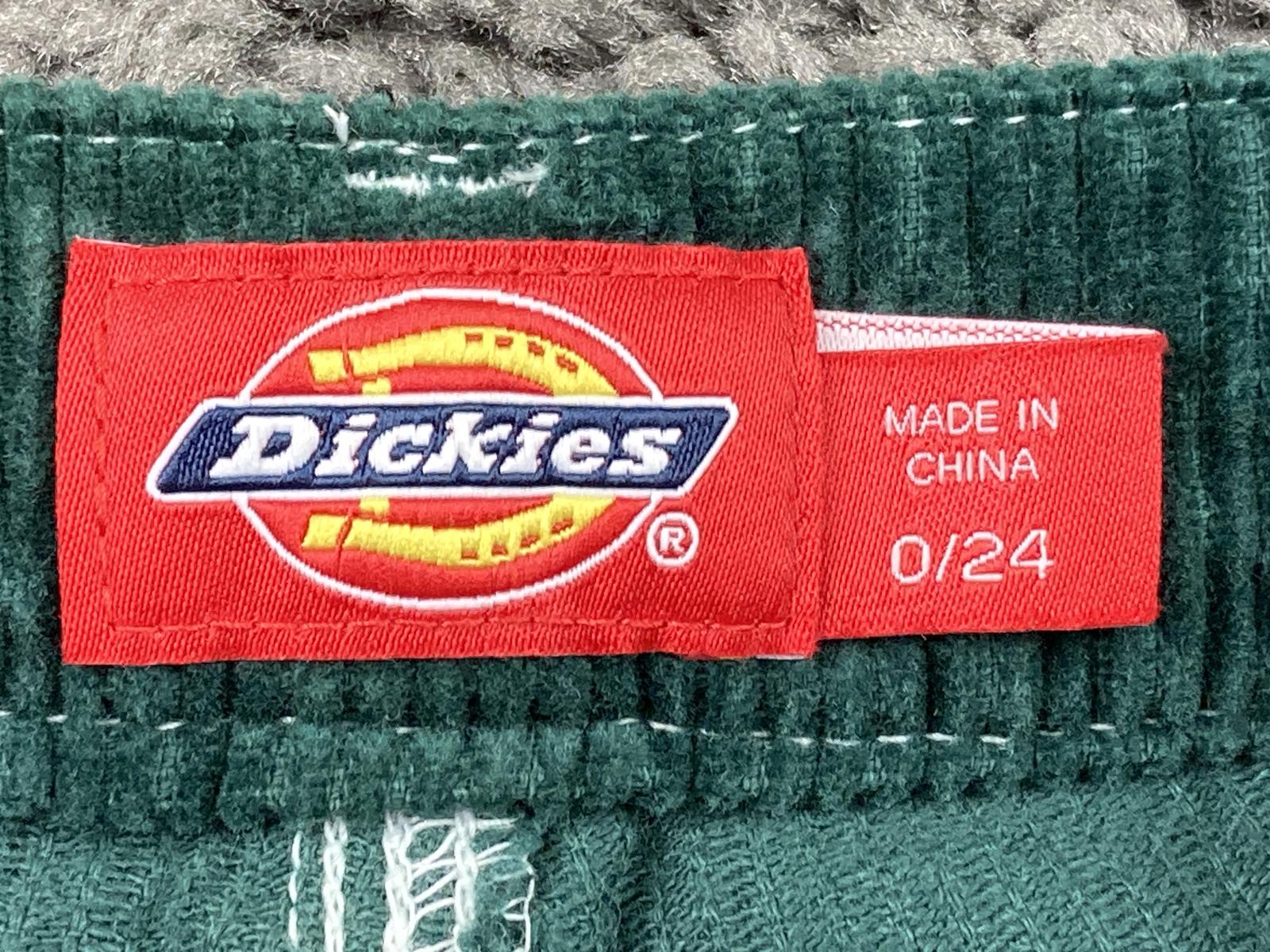 Dickies Womens Green Corduroy Carpenter Pants Size 0/24 Workwear Utility