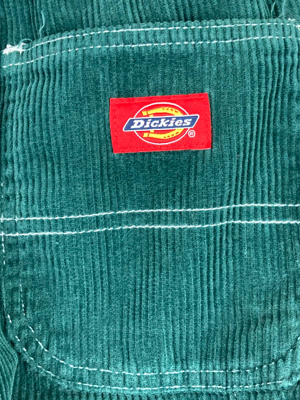 Dickies Womens Green Corduroy Carpenter Pants Size 0/24 Workwear Utility