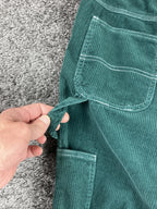 Dickies Womens Green Corduroy Carpenter Pants Size 0/24 Workwear Utility