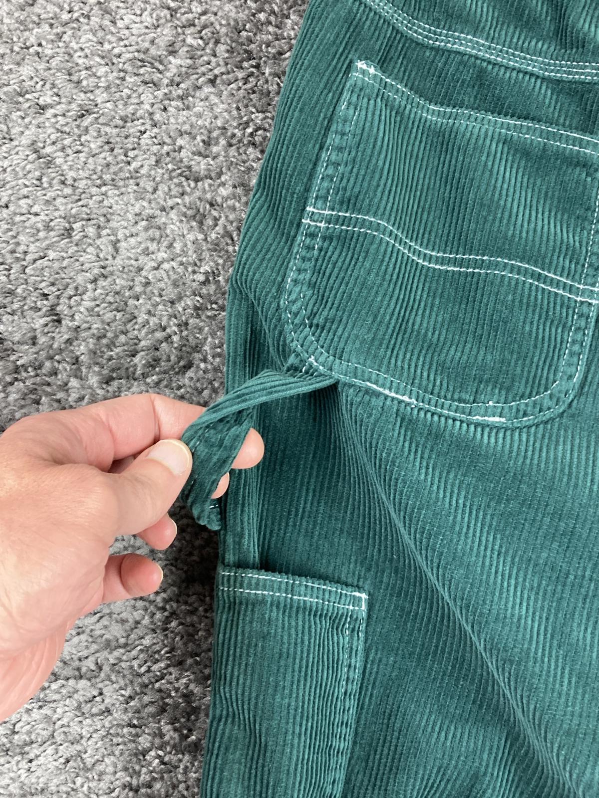 Dickies Womens Green Corduroy Carpenter Pants Size 0/24 Workwear Utility