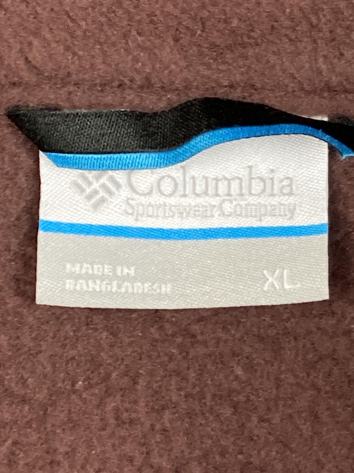 Columbia Steens Mountain Fleece Vest Mens Brown Full Zip Sz XL