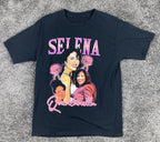Selena Quintanilla Graphic T-Shirt Womens Small Black Tejano Music Concert Fan