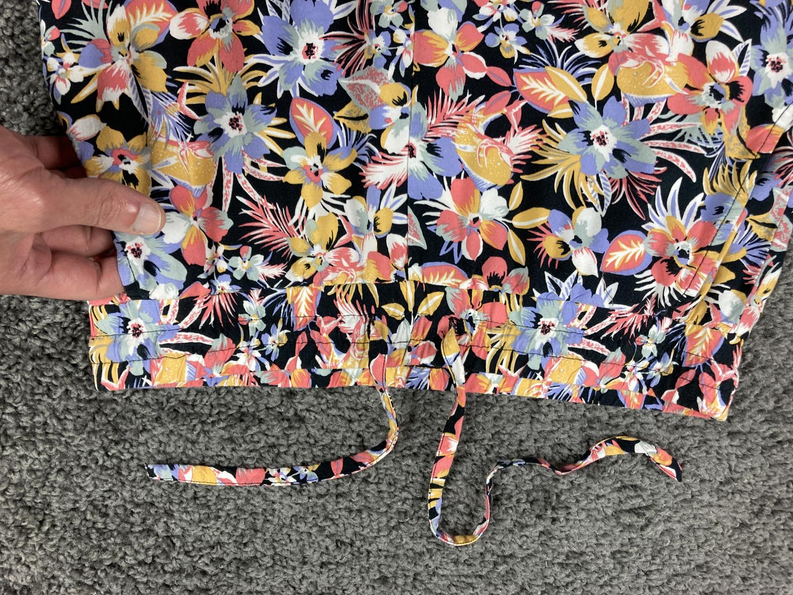 Salty Crew Pants Drifting Tropical Floral Beach Womens Size M Lounge Drawstring