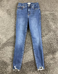 Good American Good Legs Chew Hem Skinny Jeans Womens Medium Wash  Size 2/26