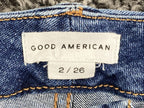 Good American Good Legs Chew Hem Skinny Jeans Womens Medium Wash  Size 2/26