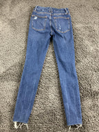 Good American Good Legs Chew Hem Skinny Jeans Womens Medium Wash  Size 2/26
