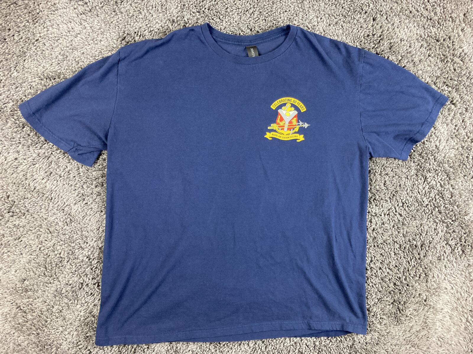 Apollo Soucesk Field T-Shirt Mens Navy Blue 30th Anniversary Nas Oceana Sz XL