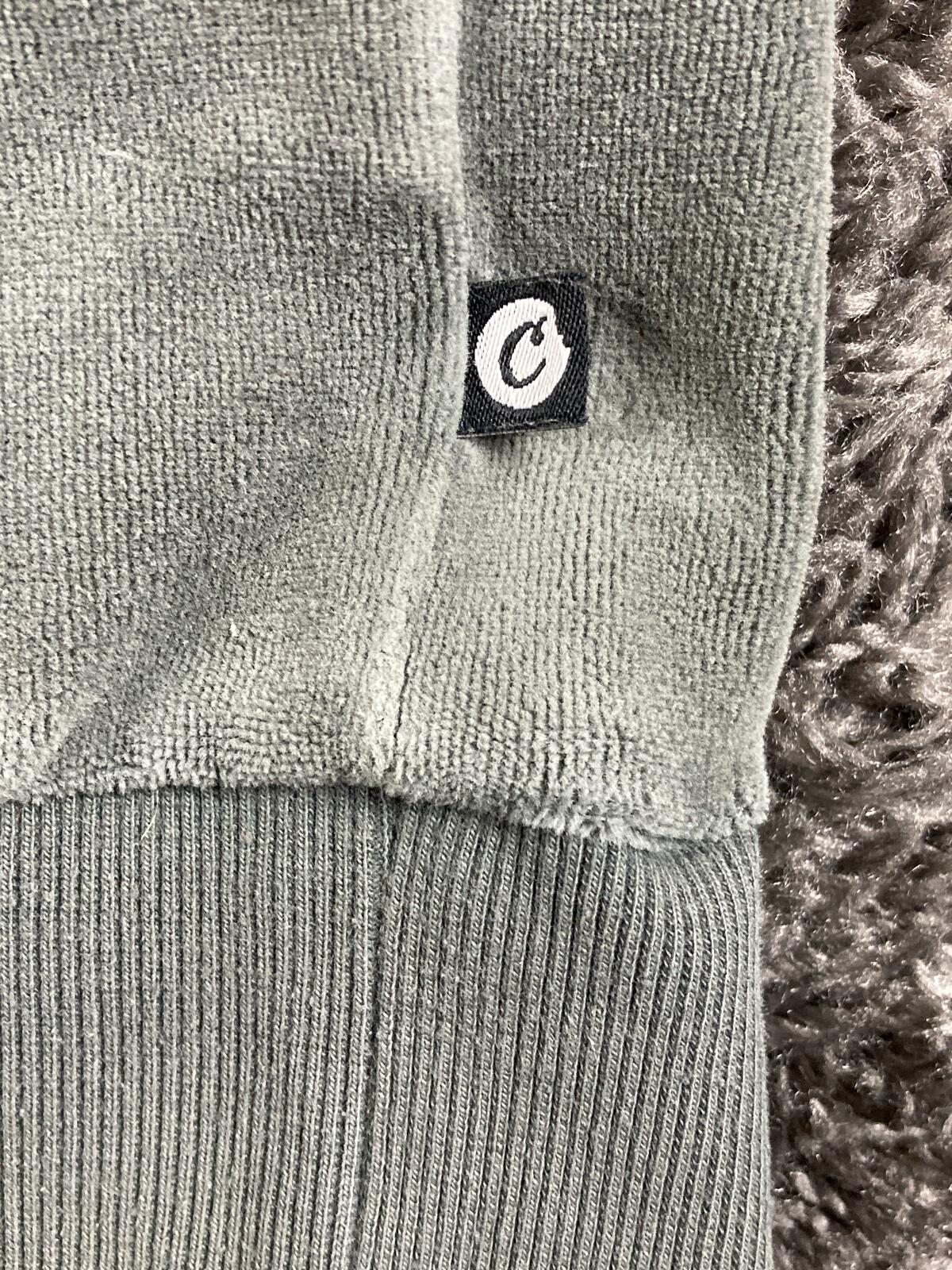 Cookies SF Prima Velour Hoodie Mens Gray Mineral Wash Streetwear Pullover Sz 2XL