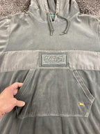 Cookies SF Prima Velour Hoodie Mens Gray Mineral Wash Streetwear Pullover Sz 2XL