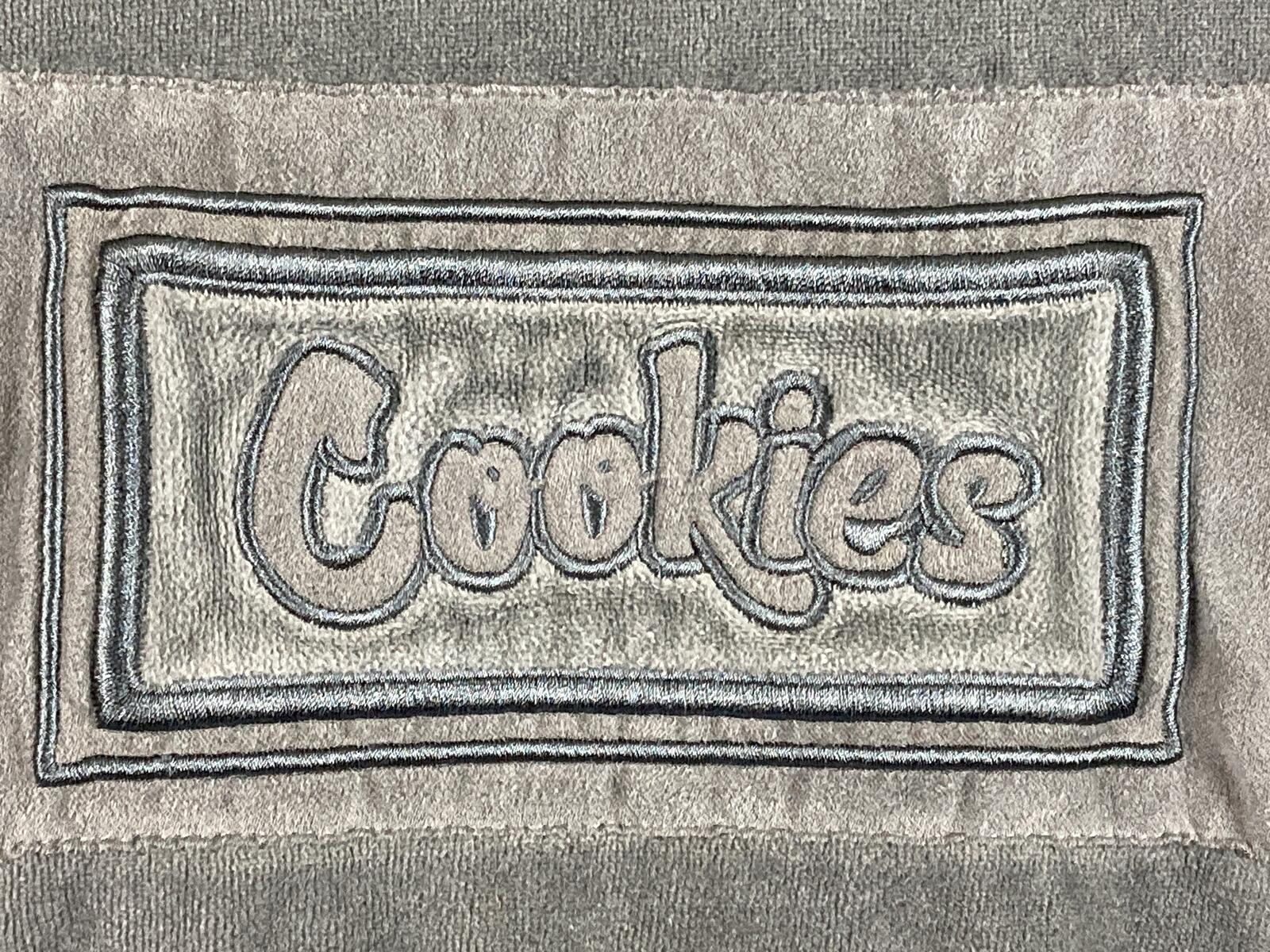Cookies SF Prima Velour Hoodie Mens Gray Mineral Wash Streetwear Pullover Sz 2XL