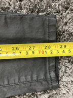 Karen Millen Black Coated Skinny Jeans 32x29 Leather Look Stretch Size 10