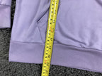 Hurley Girls Hoodie Purple Lavender Lace Up V-Neck Tropical Wave Logo Size S 7/8