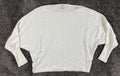 Magaschoni Women's Ivory Ribbed Dolman Sleeve Boat Neck Sweater Sz 1X