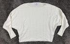 Magaschoni Women's Ivory Ribbed Dolman Sleeve Boat Neck Sweater Sz 1X