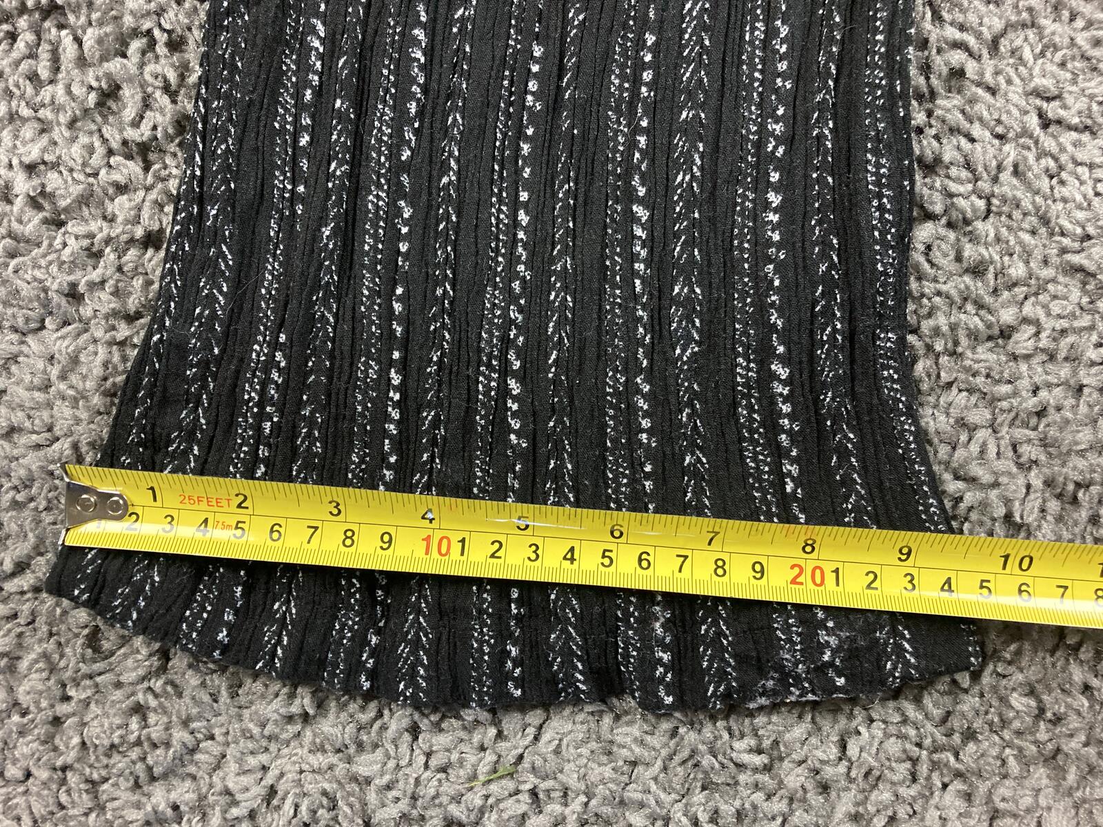 Beceel Jumpsuit Black White Stripe Wide Leg Button Front Boho Summer Sz Large