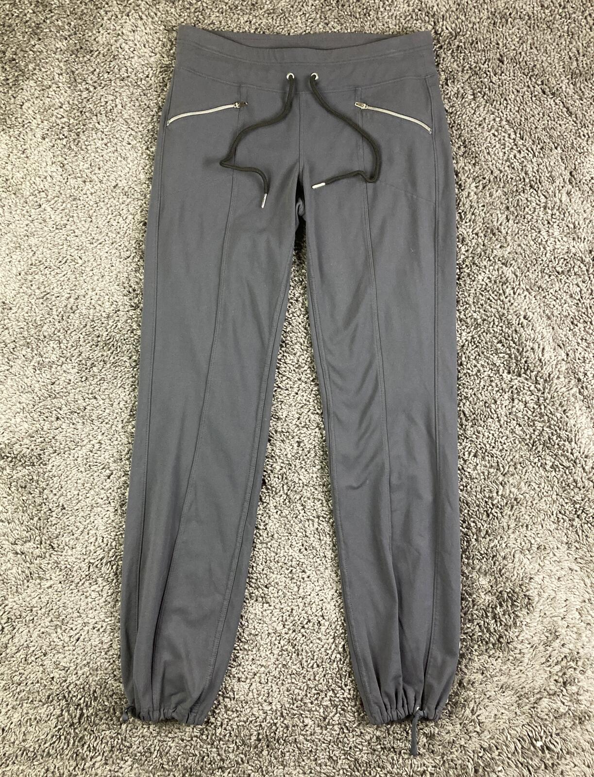 Athleta Metro Slouch Jogger Pants Womens Gray Zip Pockets Stretch Casual Sz S