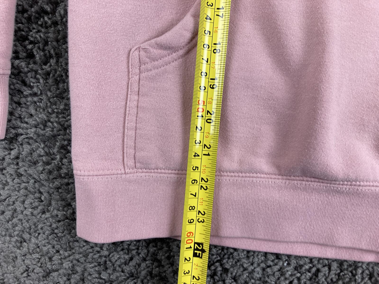 Glossier Original Pink Hoodie Extra Small Pullover Logo Smiley Wave Sz XS