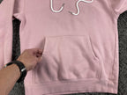 Glossier Original Pink Hoodie Extra Small Pullover Logo Smiley Wave Sz XS