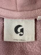 Glossier Original Pink Hoodie Extra Small Pullover Logo Smiley Wave Sz XS