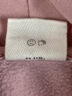 Glossier Original Pink Hoodie Extra Small Pullover Logo Smiley Wave Sz XS