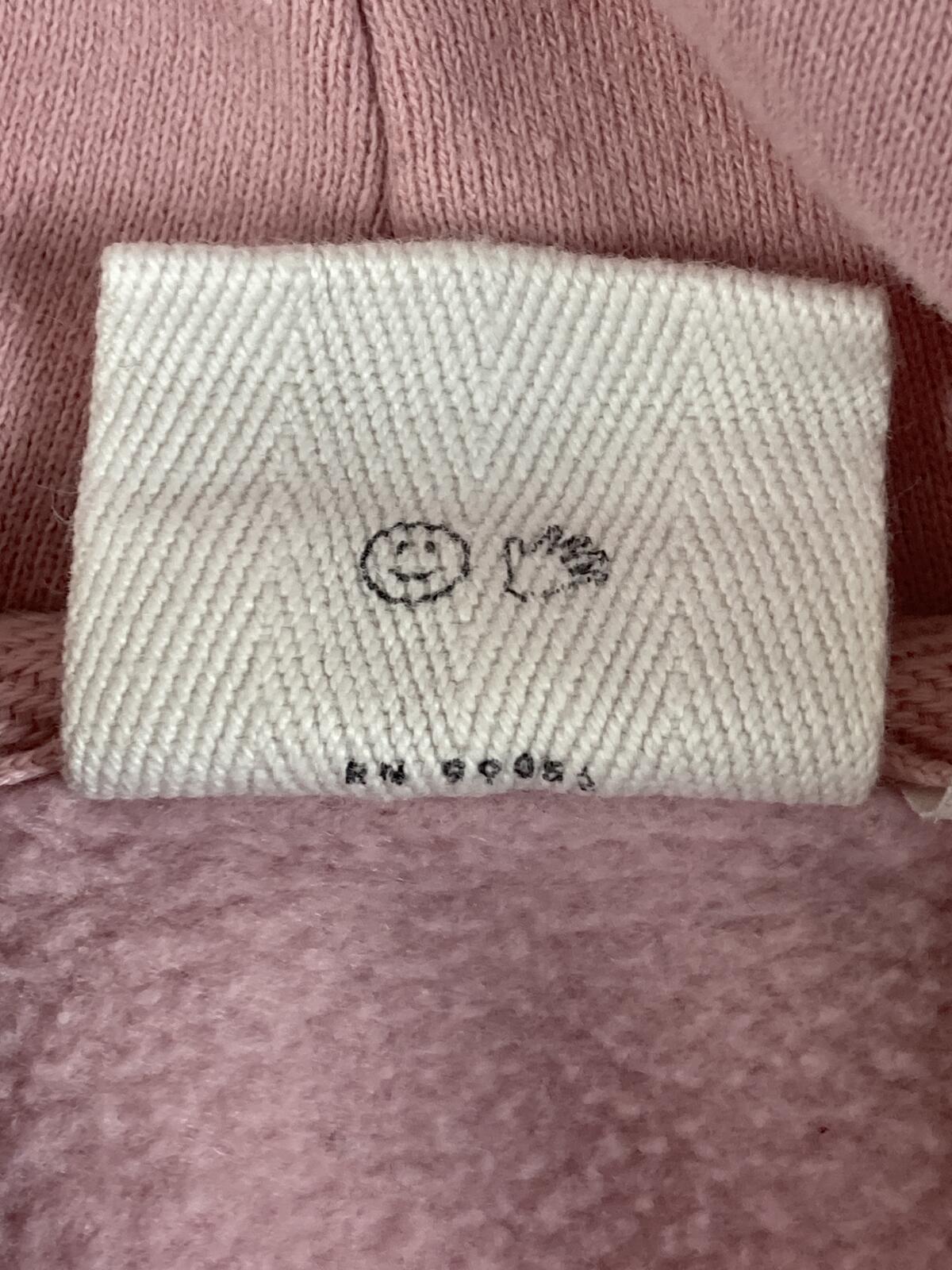 Glossier Original Pink Hoodie Extra Small Pullover Logo Smiley Wave Sz XS