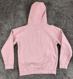Glossier Original Pink Hoodie Extra Small Pullover Logo Smiley Wave Sz XS
