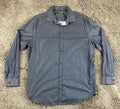 Karl Lagerfeld Paris Mens Shirt Blue White Polka Dot Button Down Cotton Sz Large