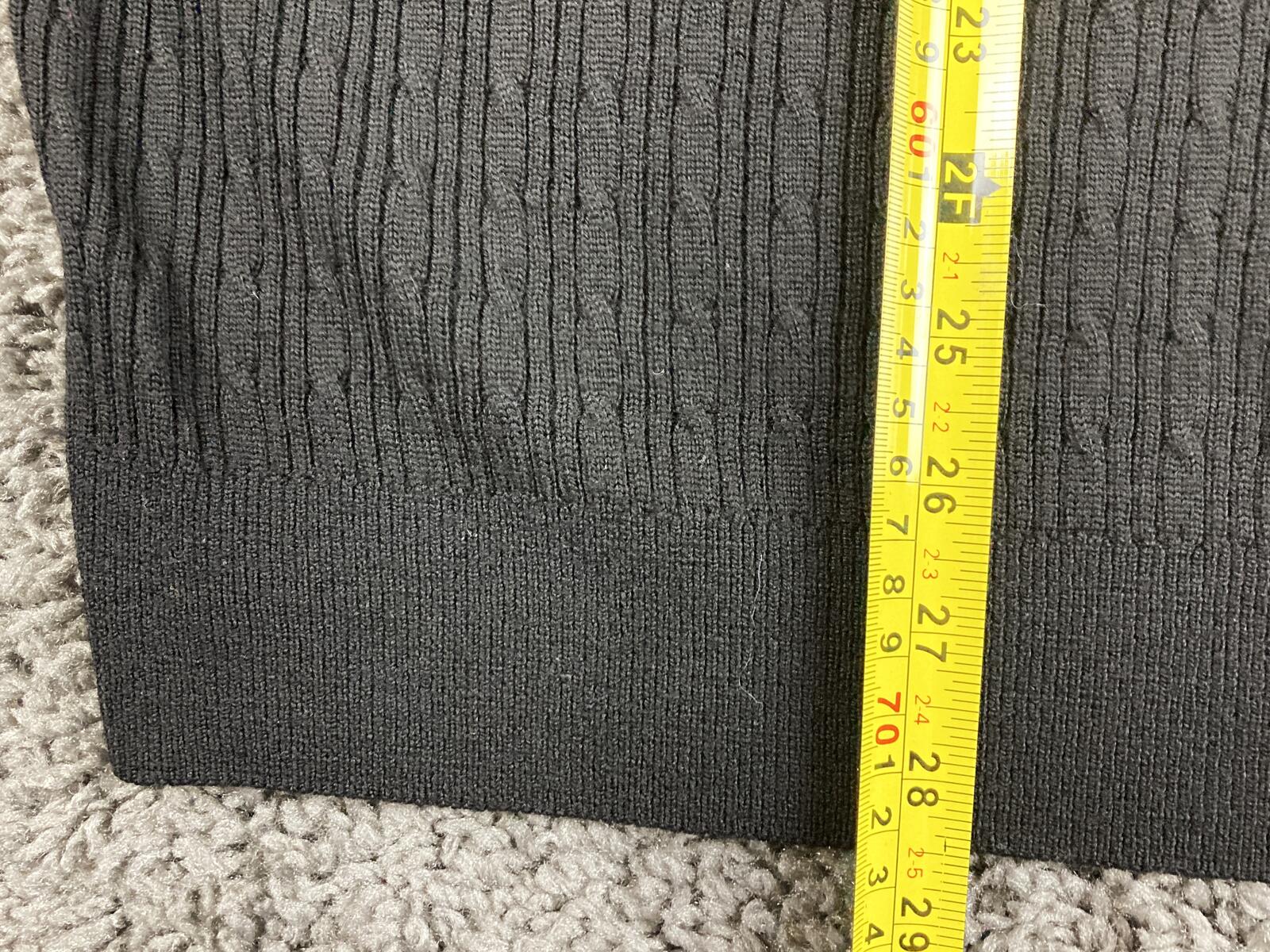 Callaway Golf Sweater Vest Cable Knit Men's Black Vintage Merino Wool Sz XL