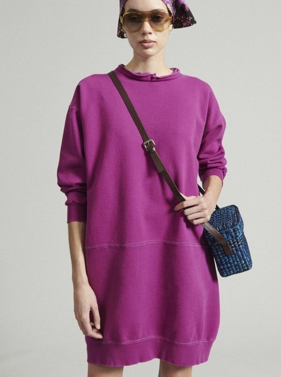 Rachel Comey Mingle Dress Women’s Raspberry Distressed Oversized Mini Sz M/L