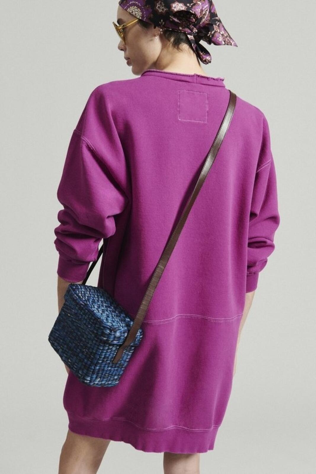 Rachel Comey Mingle Dress Women’s Raspberry Distressed Oversized Mini Sz M/L