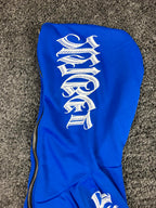 Shein Cropped Old English Graffiti Hoodie Zip Up Hoodie Womens M Blue